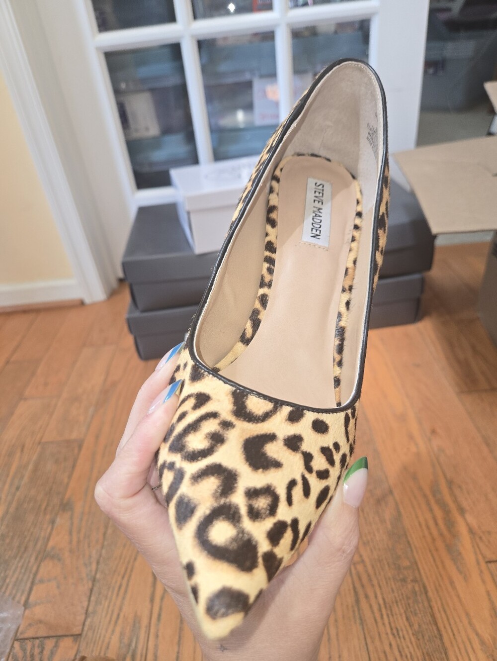 Steve Madden Leopard Print Pointed-Toe Stiletto Pump - Picture 3 of 5